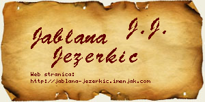Jablana Jezerkić vizit kartica
